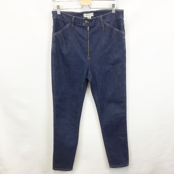 Madewell 10" High-Rise Skinny Crop Macarthur Wash Exposed Zip Edition - Picture 1 of 13